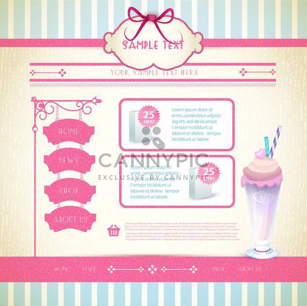 website template for cafe or restaurant - Free vector #133134