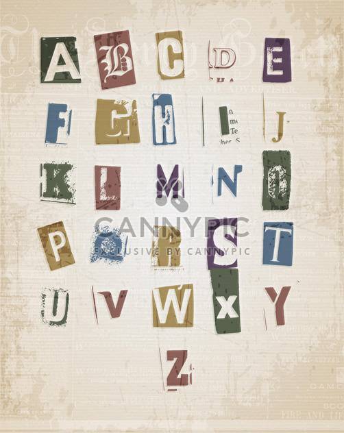 sketched alphabet letters set - Free vector #133314