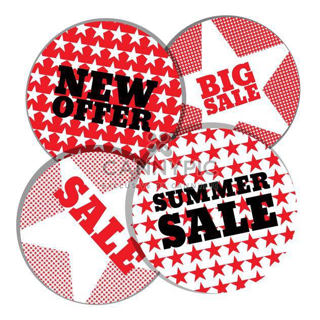 summer shopping sale emblems - vector #134104 gratis