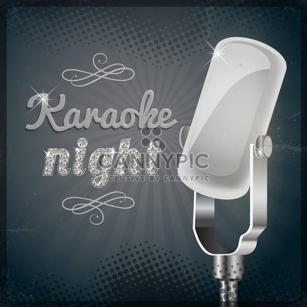 karaoke party night poster background - vector #134184 gratis
