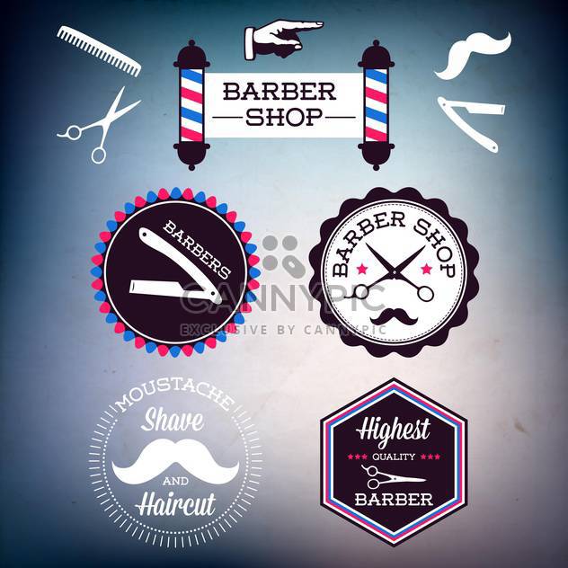 classic barber shop signs - vector gratuit #134394 