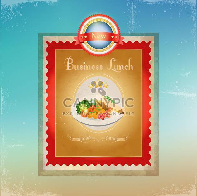 business lunch menu template - vector gratuit #134534 