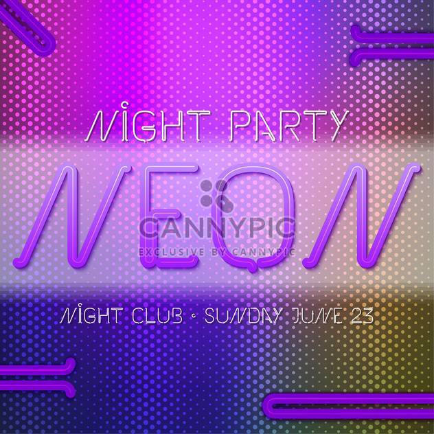 neon abstract party poster background - бесплатный vector #134984