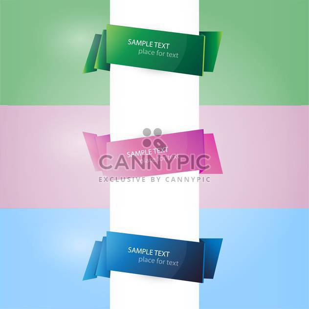 Vector illustration of colorful ribbons with place for text - vector gratuit #125824 