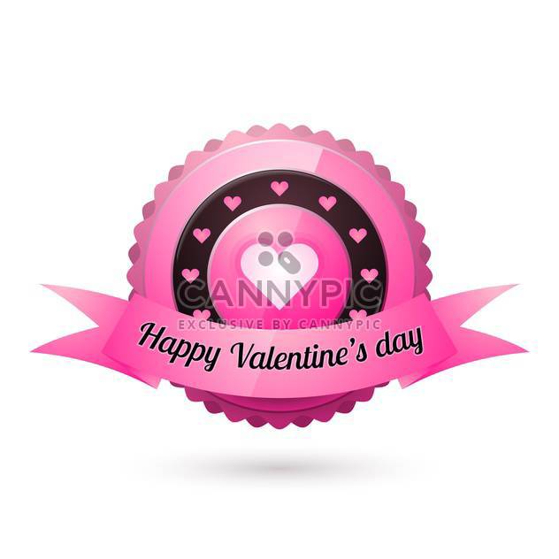 Vector illustration of greeting card for Valentine's day on white background - vector #125854 gratis