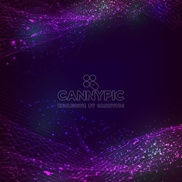 Vector illustration of abstract purple color background with magic lines and stars - Free vector #126624