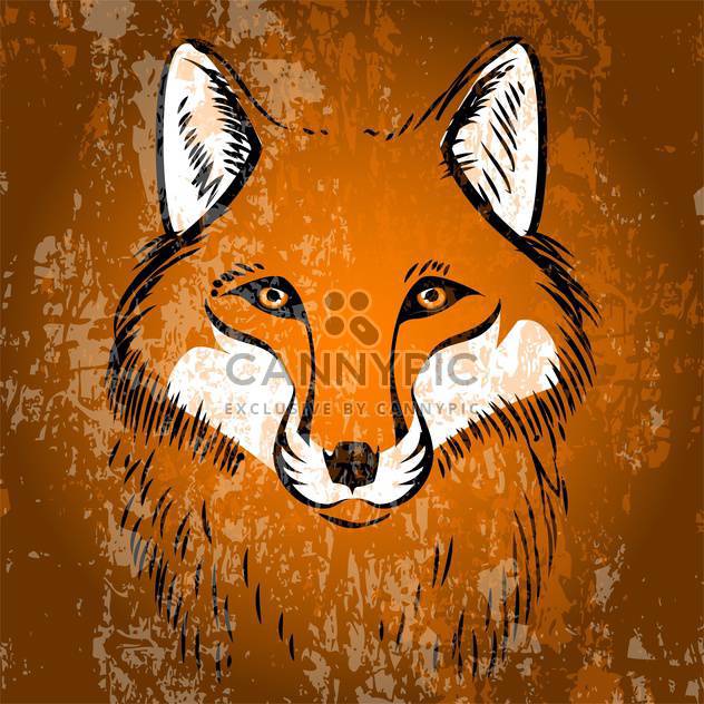 Vector illustration of wild red fox face - Kostenloses vector #126704
