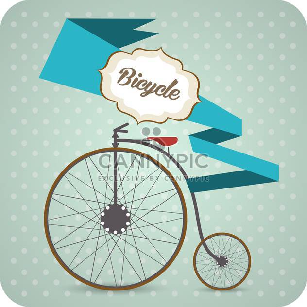 Vector background with old vintage bicycle - Free vector #126814