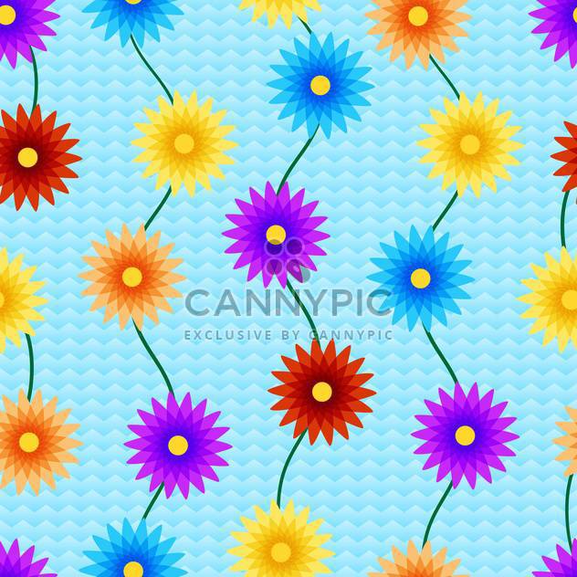 Vector background with colorful flowers with text place - Kostenloses vector #126984