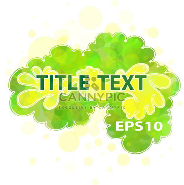 Vector green floral background with text place - Kostenloses vector #127124