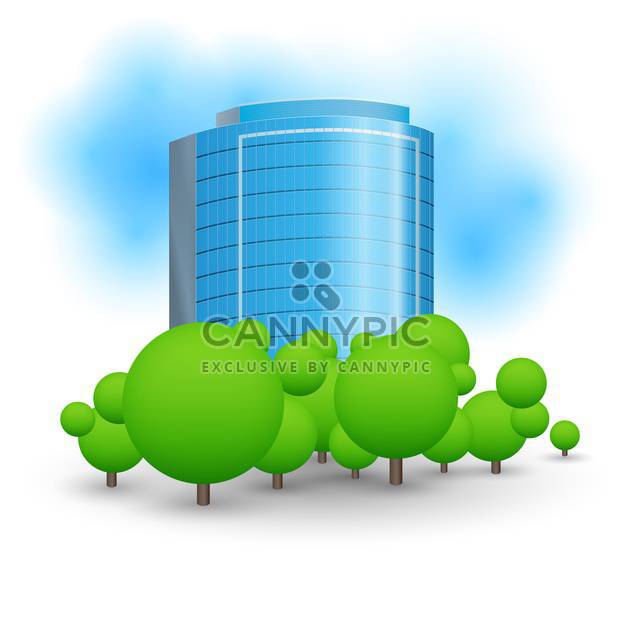 colorful illustration of skyscrapers business centre - Kostenloses vector #127164