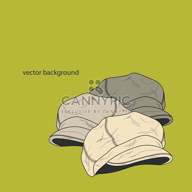 Vector background with fashion male hats - vector gratuit #127364 