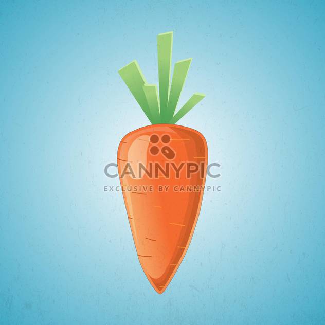 orange carrot Vector Illustration on blue background - Free vector #127404