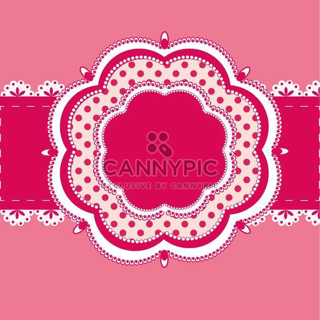 Vector vintage pink frame with text place - Kostenloses vector #127714