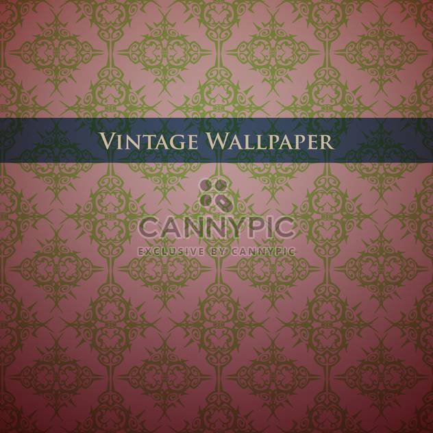Vintage wallpaper background with floral pattern - vector gratuit #127894 