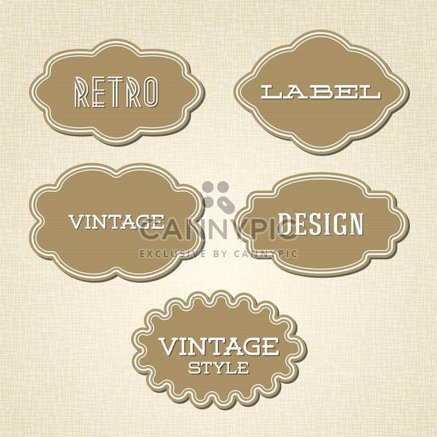 Vector collection of vintage and retro labels - vector #128044 gratis