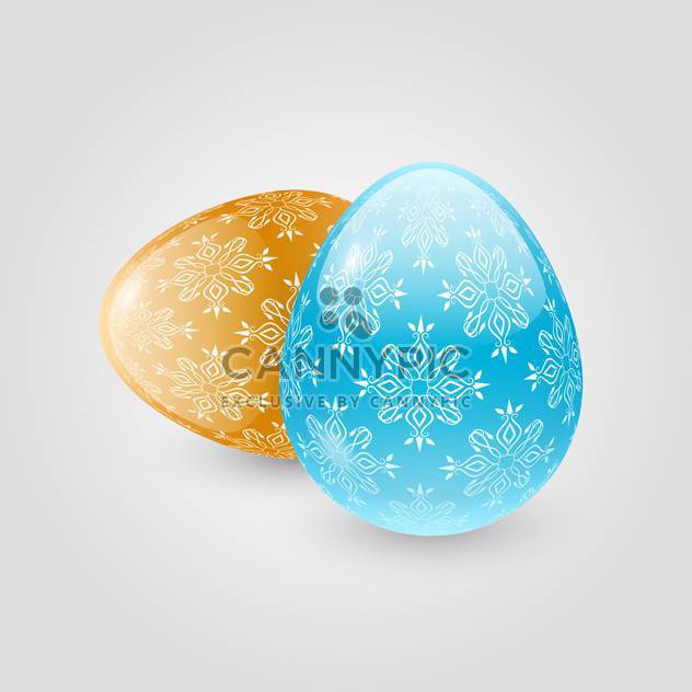 Vector illustration of easter eggs on white background - vector gratuit #128084 