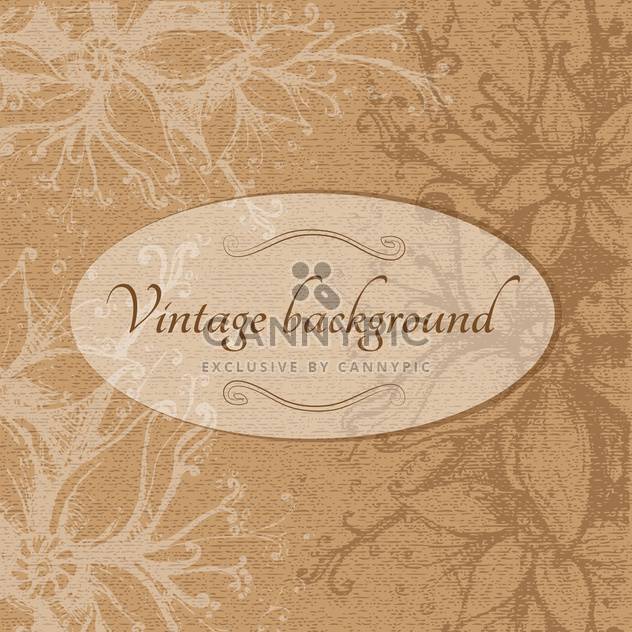 Vintage brown floral background - vector #128394 gratis