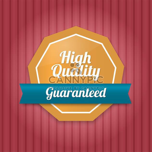 Vector badge with high quality guaranteed text - vector #128644 gratis
