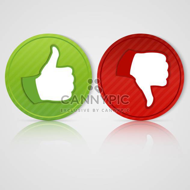 Vector Social Media Sticker with Like and Unlike Icon isolated on white - Kostenloses vector #128664