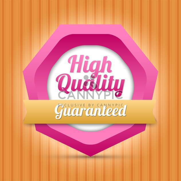 guaranteed high quality label - vector gratuit #128964 