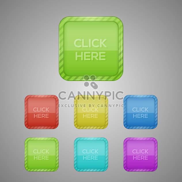 set of colorful buttons Illustration - бесплатный vector #128994