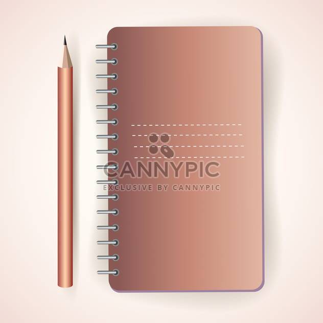vector pencil with notepad texture - Free vector #129014
