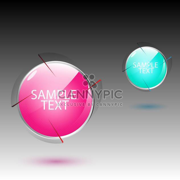 Vector set of colorful balls icons on gray background - Free vector #129394