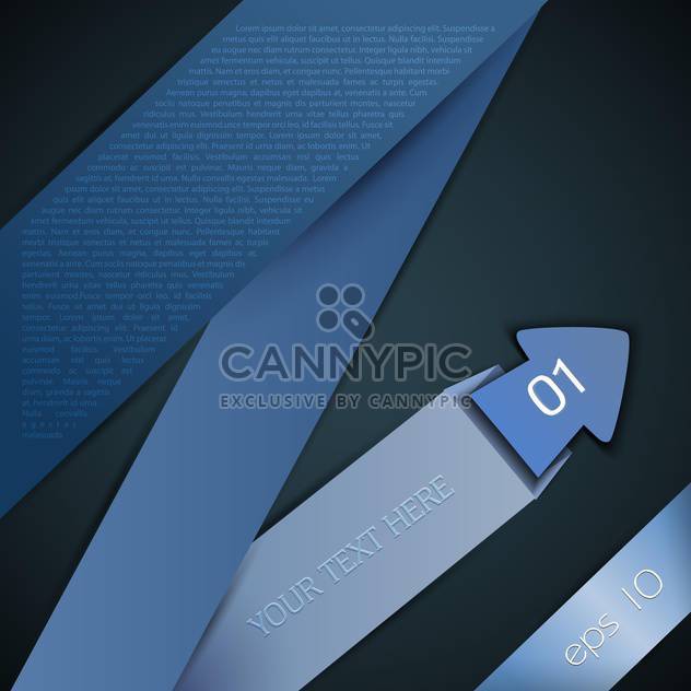Abstract vector brochure design background with folded blue origami arrow - Kostenloses vector #129554