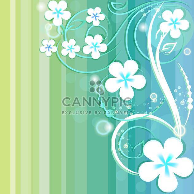Striped background with floral elements - Free vector #130054