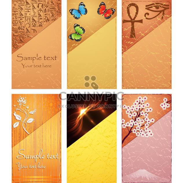 Vector set of natural card for design - Free vector #130114