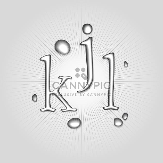 Vector water letters K, J, L - vector #130364 gratis