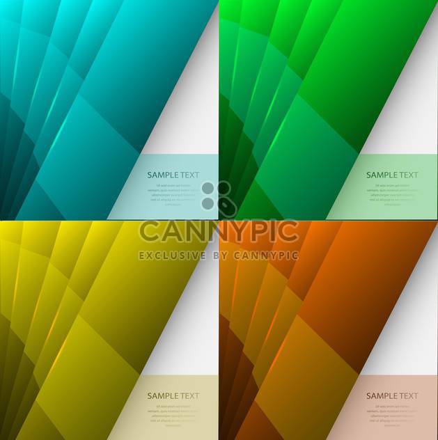 Set with multicolored banners, vector Illustration - vector gratuit #130454 