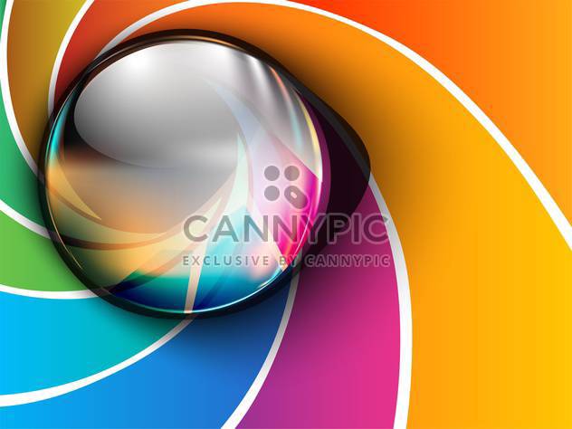 Abstract vector glossy icon on colorful background - Free vector #130684