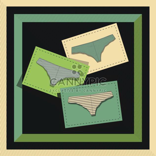 vector illustration of fashion female lingerie cards - Free vector #130714