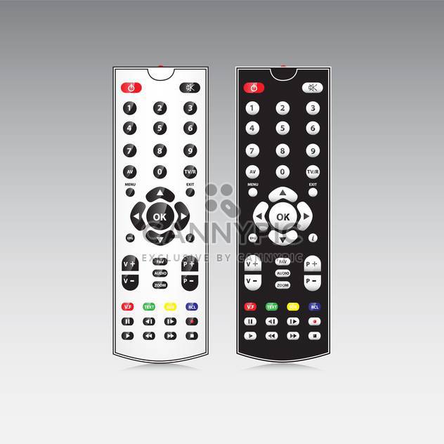 TV remote controls on grey background - Kostenloses vector #130914