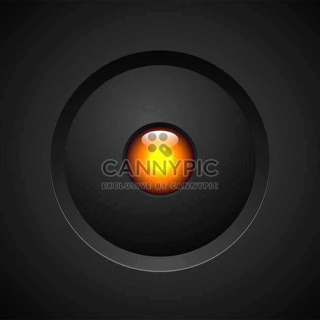 Vector orange button on black background - vector #131164 gratis