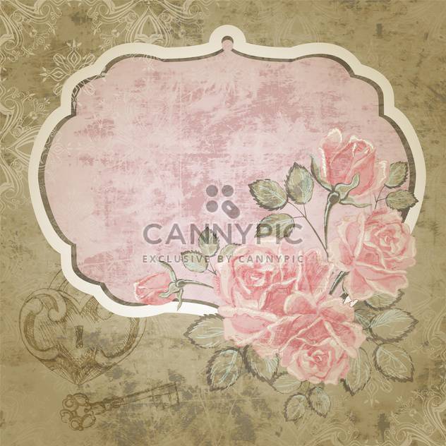 Floral vector background with vintage frame - Kostenloses vector #131204