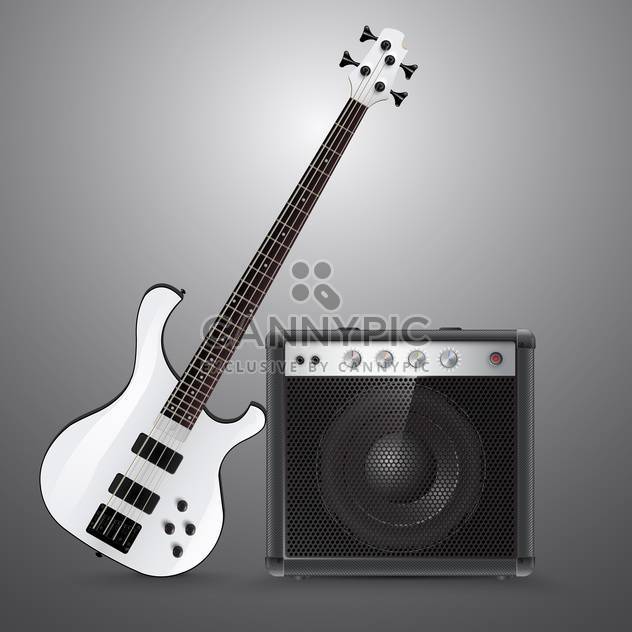 Bass guitar and combo ector illustration. - Free vector #131214
