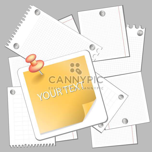 Collectionn of paper stickers vector illustration - vector gratuit #131344 