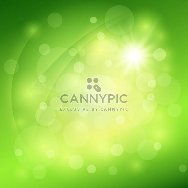Abstract green vector background with bokeh - Free vector #131424