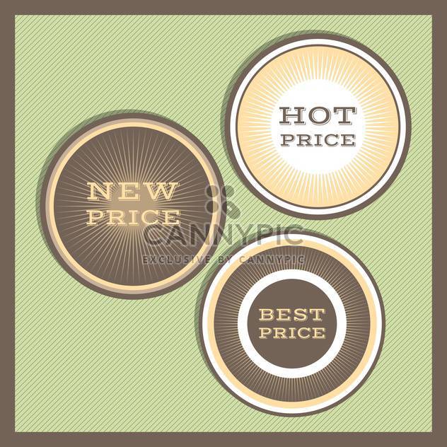 Collection of premium quality labels with retro vintage styled design - vector gratuit #131464 