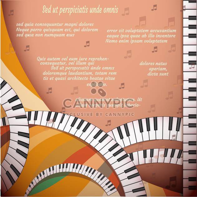 Musical background with piano keyboard - Free vector #131474