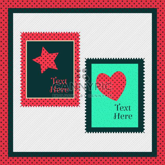 Greeting card with heart and star - Kostenloses vector #131564