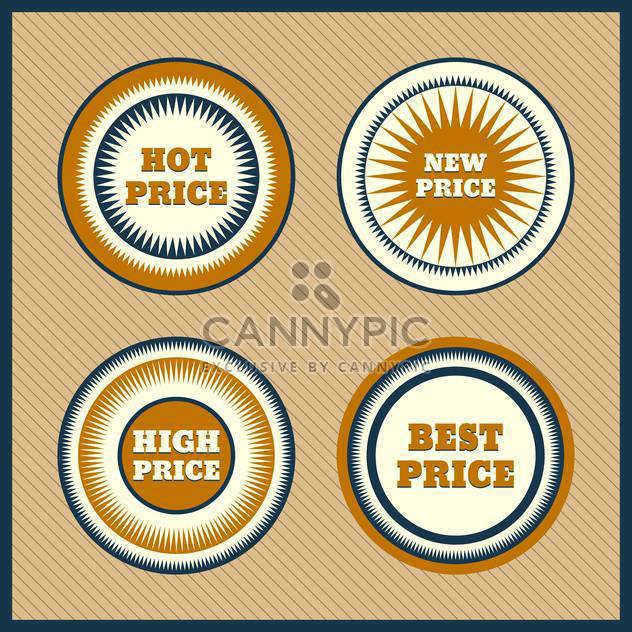 Collection of premium quality labels with retro vintage styled design - бесплатный vector #131584