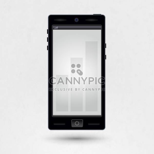 Black smartphone with empty screen illustration - vector gratuit #131854 