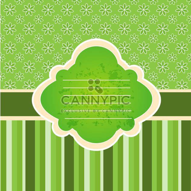 Vintage vector frame with copy space on green background - Kostenloses vector #132084
