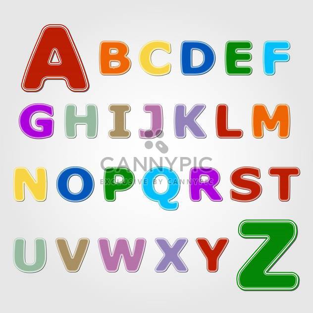 Colourful sticker font with letters from A to Z - vector #132364 gratis