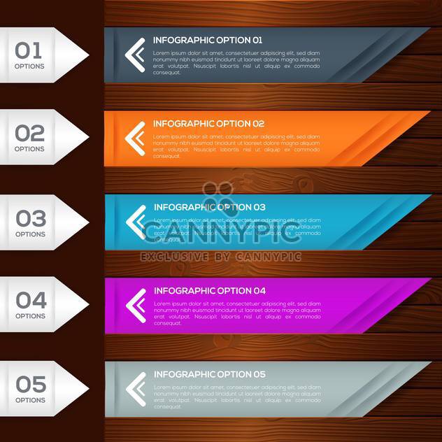 infographic options banners with numbers set - vector gratuit #132574 