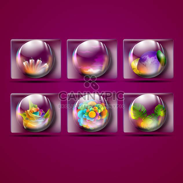 natural crystal scrying balls - vector gratuit #132614 